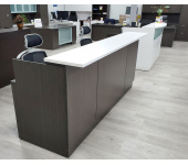 Zina Reception Desk (White Top/ASN Base)