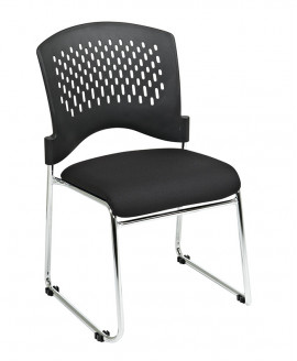 Plastic Back and Fabric Seat Visitors Chair