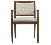 Wood Guest Chair with Upholstered Back(Beach-4077)