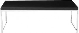 Wall Street Coffee Table with Chrome-Black Wall Street Coffee Table with Chrome-Black