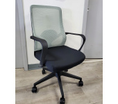 Manager Chair (Ak-268B-Black Seat/Grey Mesh)