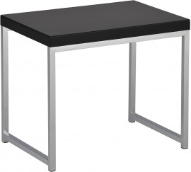 Wall Street End Table with Chrome-Black