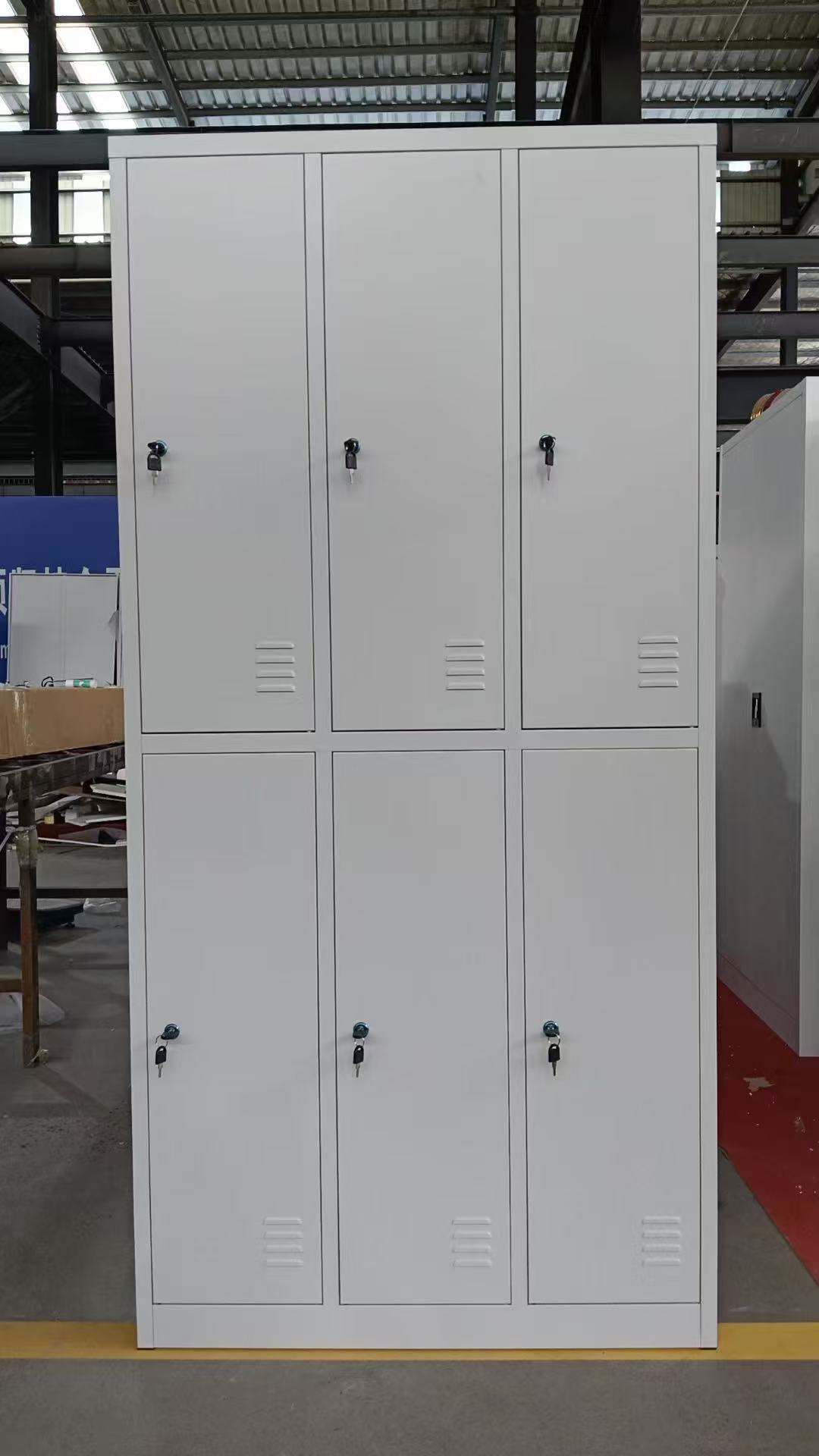 Double Tier Lockers -6 Door (L3-D2-F) - Akita Office Furniture